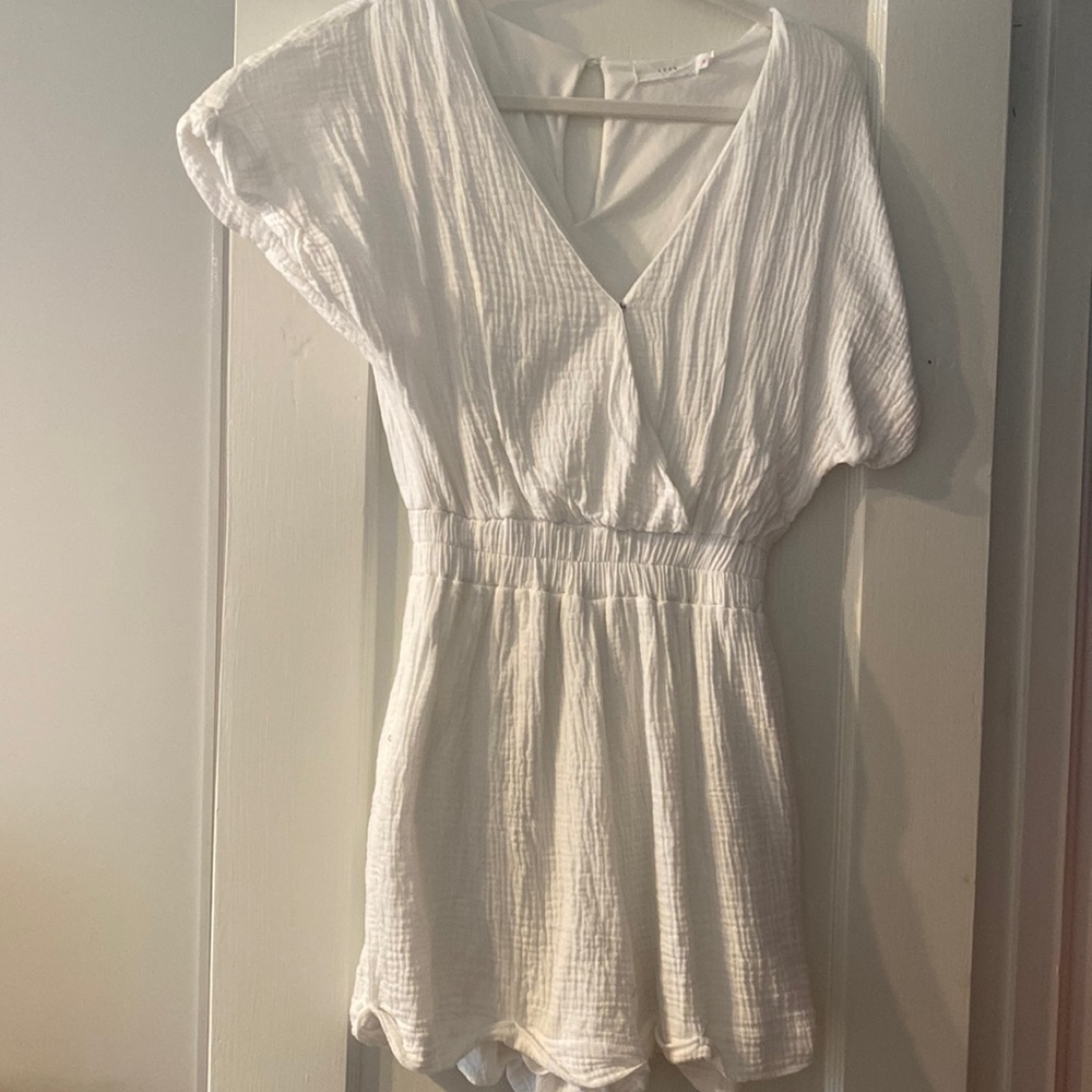 White cotton romper